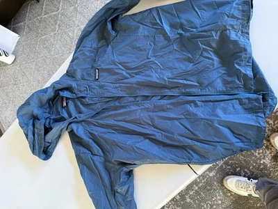 Chaqueta cortavientos Patagonia XXLarge con capucha súper ligera vintage concha AZUL Foto 1 de 3
