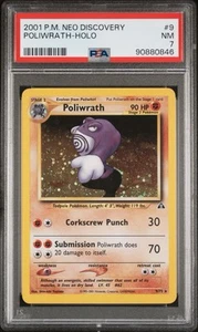 Poliwrath 9/75 PSA 7 NM Holo Rare Pokemon Card Unlimited Neo Discovery - Picture 1 of 2