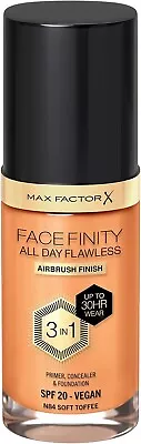 Max Factor Facefinity 3-in-1 Foundation 30ml – Soft Toffee, SPF 20 - Image 1 of 4
