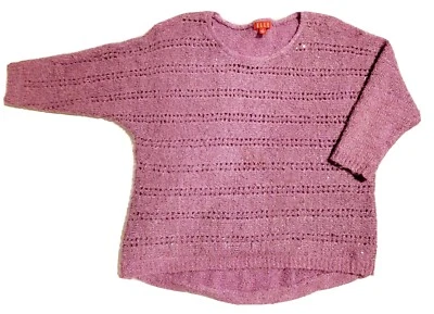 Suéter de manga larga rosa polvoriento brillante Elle para mujer talla mediana M  Foto 1 de 4