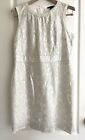 Ivory Lace Spec Occasion Short Mini Dress 14 Metallic Sheath Bridal Party HM NWT