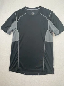 Nike Men’s Athletic Cut Black tee shirt Black w/gray Mesh sides Size Small - Picture 1 of 10