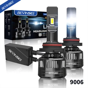 Bevinsee 2x 9006 HB4 LED Headlight Globes 22000LM Bright White Car High Low Beam - Picture 1 of 8