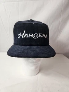 🔥🚨Vintage New Era Original Corduroy Snapback Hat LA San Diego Chargers New NOS - Picture 1 of 8