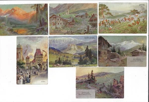 7 postales británicas 1906 I R exposición austriaca Earl's Court Londres p2166 - Imagen 1 de 2