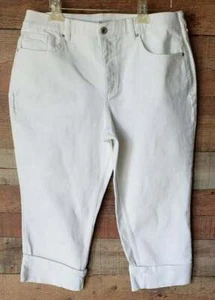 Denim & Co 16T White Denim Capri Pants Jeans NEW NWOT D & Co 16 Tall - Picture 1 of 3