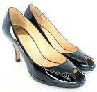 Cole Haan Air Carma Pump Women's 6.5 B Black Patent Peep Toe Platform Heel Shoes