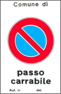 Mchr Cartello Passo Carrabile Aut. 25x 45 Alluminio - ALL13725 - Foto 1 di 1
