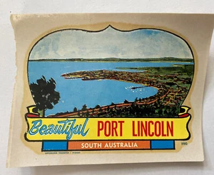 Vintage Beautiful PORT LINCOLN Car Decal/ Transfer 1970s’ Made In Sydney - Picture 1 of 4