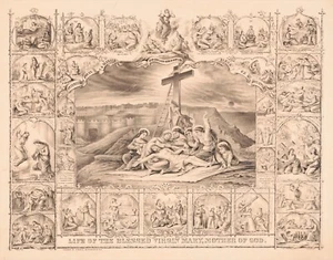 14455.Stampa poster decorazione.Camera casa parete arte design.Vita della Vergine Maria.Cristiana - Foto 1 di 1