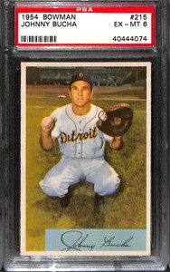 1954 BOWMAN #215 JOHNNY BUCHA PSA 6 40444074