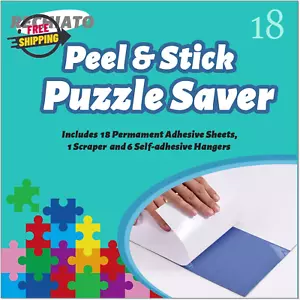 Preserve 3 X 1000 Jigsaw Puzzle Glue Sheets 18 Sheets Puzzle Saver Peel Stick - Picture 1 of 6