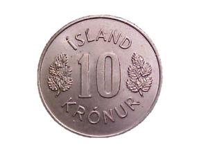 1973 Iceland 10 Kronur KM# 15 - Very Nice High Grade Collector Coin!-c1781xux
