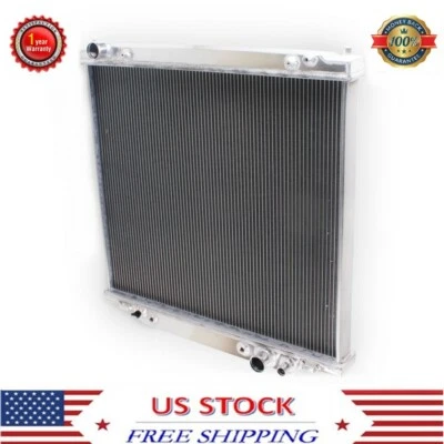 Aluminum Dual Core Racing Radiator For 1999-05 Ford F-Superduty Excursion F53 V8 Foto 1 de 4