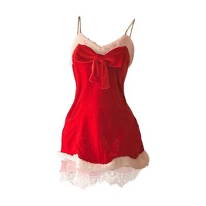 Santa Claus Mini Dress Santa Lingerie Nightdress Women Christmas Lingerie - Picture 1 of 6