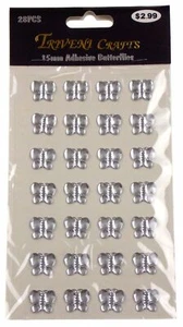 Butterflies Self Adhesive Gems Stick On 15mm 140 pcs Lot 5 Triveni Crafts Cards - Picture 1 of 3