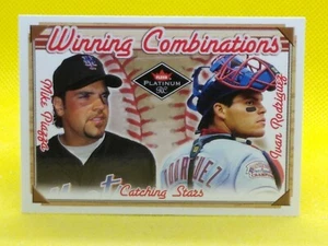 2001 Fleer Platinum WINNING COMBINATIONS #18 Mike Piazza Ivan Rodriguez 183/1000 - Picture 1 of 2