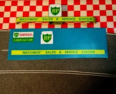 Matchbox Lesney MG-1 BP SERVICE STATION Full Set of stickers only (No Sign)  - image 1 of 3