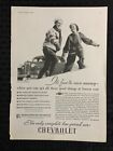 1936 CHEVROLET TRUCKS 8.5x11.5" Automotive Print Ad VG+ 4.5 Fun to Save Money