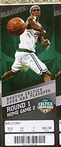 Bulls @ Celtics 2009 NBA Ticket Ben Gordon Playoff High 42 Pts & 3 Pointers Made Cover
