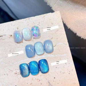 Neu Glacier Mermaid Blue Deep Sea Cat Eye Gel 3 Farben in Dosen 6g Nagellack Gel - Bild 1 von 19