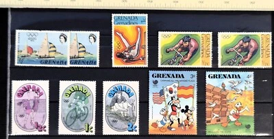 GRENADA Grenadines Summer Olympic Games Stamps Mixed Lot Mint XF - Image 1 of 2