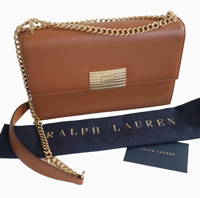 1500 美元🆕️RALPH LAUREN 系列发动机旋转 PLAQUE 皮革单肩包 — 第 1/4 张图片