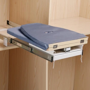 Gray 180° Rotation Retractable Ironing Board Closet Folding Pull-Out Stow Away - Picture 1 of 11