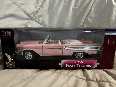 Road Signature Deluxe Edition Pink 1958 Edsel Citation 1 18 Diecast #92299 - Image 1 of 4