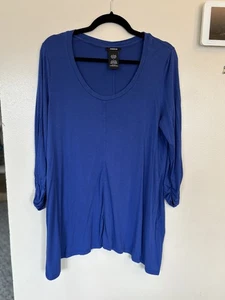PREMISE women's royal blue blouse size L excellent condition - Picture 1 of 3