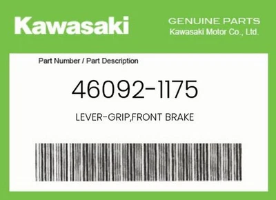 Empuñadura de palanca genuina Kawasaki, freno delantero - 46092-1175 Foto 1 de 4