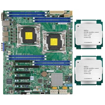 Supermicro X10DRl-i LGA2011-3 Motherboard Intel Xeon E5-2696v3 36c/72t 2.3GHz - Image 1 of 4