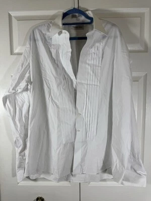 Geoffrey Beene French cuff  white  Mens Dress Shirt Size 17.5 all cotton - Image 1 of 4