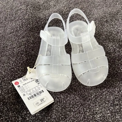 NWT Zara Baby Girl Or Boy Closed Fisherman Summer Sandal Shoes Clear Size 6.5 - Image 1 of 4