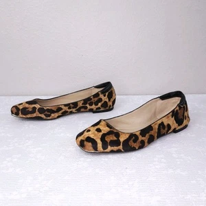 Karl Lagerfeld Ballet Flats Women's 7 Brown Black Leopard Cheetah Loafer Temple - Picture 1 of 11
