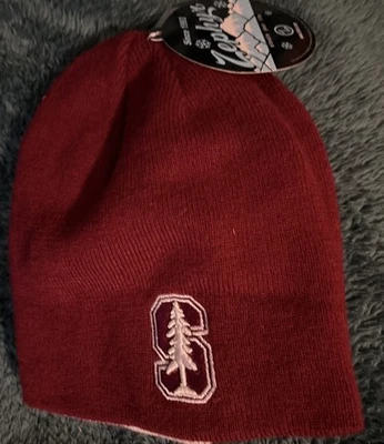 Zephyr Stanford Cardinal Rojo/Blanco Re Tejido Gorro Unisex Juvenil NUEVO Foto 1 de 4