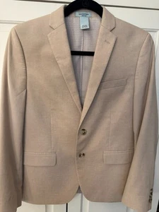 Class Club tan linen sport coat/blazer. Size 16, modern fit. - Picture 1 of 6