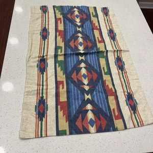 Vintage Southwest Aztec Pillowcase 90s South Western Bedding Pillow Case - Picture 1 of 7