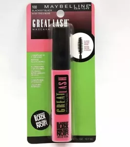 Máscara de pestañas Maybelline Great Lash 100 negra más negra nueva sellada - Imagen 1 de 3