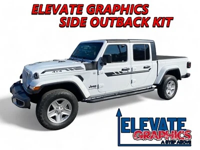 Se adapta a Jeep Gladiator/Wrangler gráficos lateral exterior capó rayas vinilo 2019-2026 Foto 1 de 4