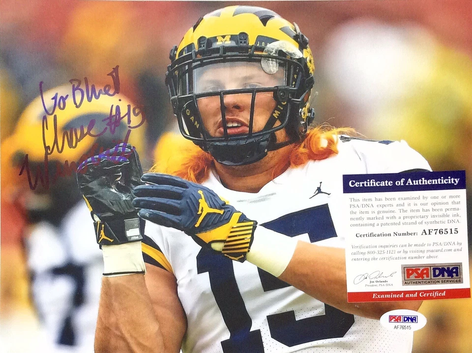 CHASE WINOVICH SIGNED AUTOGRAPH MICHIGAN WOLVERINES 8X10 MATTE PHOTO PSA/DNA COA - Image 1 of 1
