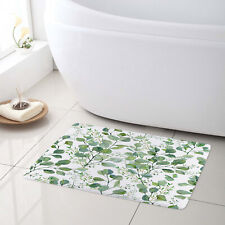 Green Botanical Eucalyptus Leaf Bath Mat for Bathroom Mat Bath Rug Doormat #40