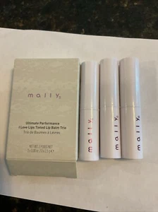 MALLY- Ultimate Performance - I Love Lips Tinted Lip Balm Trio - 0.08 Oz - NIB - Picture 1 of 4