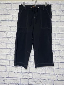Lucy Black Everyday Yoga/Athletic Wide Leg Capris w/Pockets size S - Picture 1 of 10