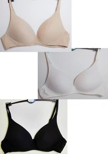 Paquete de 3 sujetadores MARKS AND SPENCER M&S sin cable moldear camiseta 34A 38A - Imagen 1 de 4