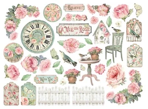 House Of Roses - Stamperia Die Cuts Assorted Chipboard 38pc DFLDC114 Mixed Media - Picture 1 of 2