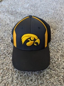 Men's Top of the World Black Iowa Hawkeyes One Fit Flex Hat - Picture 1 of 6
