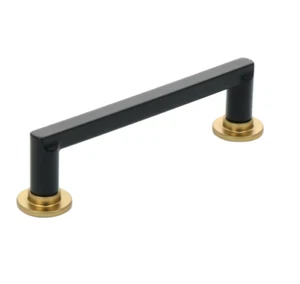 Origin 21 #5274991 Hilo Matte Black Brushed Gold Rectangular Bar Drawer Pull - Picture 1 of 6