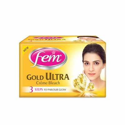 Dabur Fem Creme Bleach GOLD Ultra Fairness Cream -10Gm /30Gm for Female Face- - Image 1 of 4