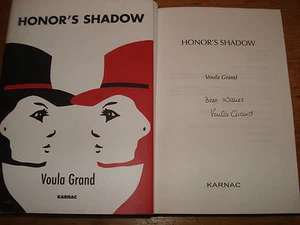 Voula Grand HONOR'S SHADOW,SIGNED COPY FIRST EDITION HARDBACK - Imagen 1 de 4